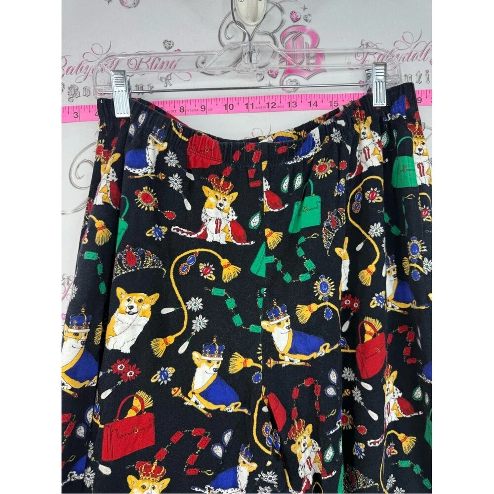 BedHead pjs set top and pants Black Corgi & Colorful Accessory Print Pajama Set - Picture 9 of 15